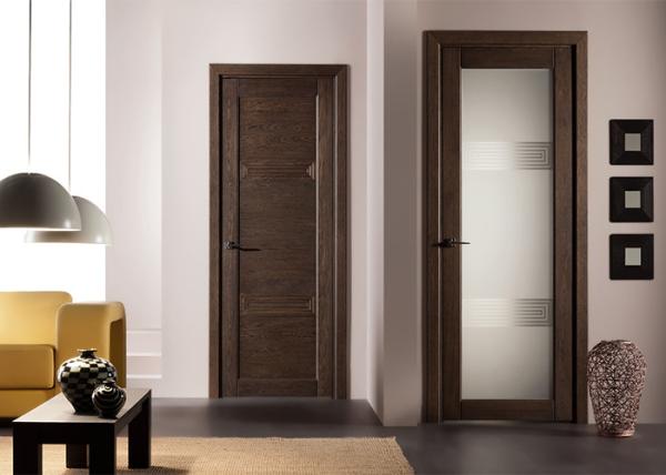 Laminate Coated Wood Composite Door , MDF Interior Wood Doors With Customized Color