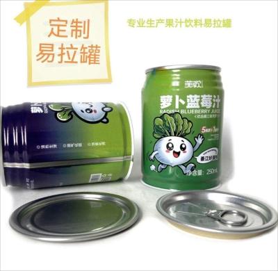 250ml 3 Piece Can 65×91mm Moisture Resistance For Juice Packaging Solutions