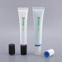 White Essential Oil Tube Packaging 10ml - 30ml Eye Cream Tube With Two Color Matt Screw Caps