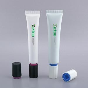 White Essential Oil Tube Packaging 10ml - 30ml Eye Cream Tube With Two Color