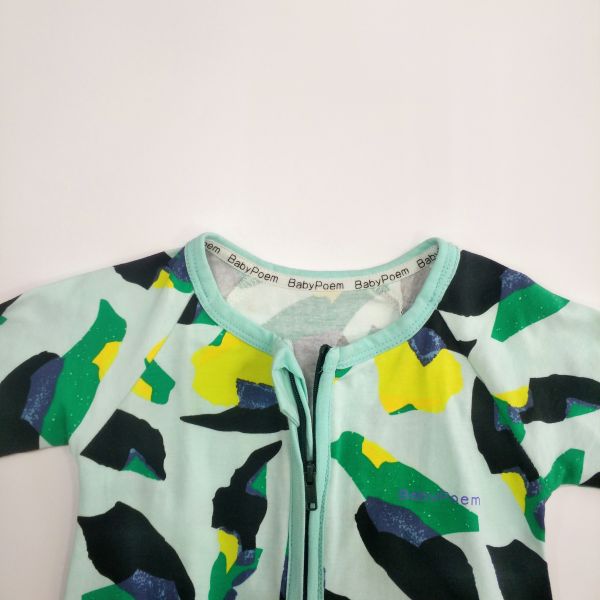 Design Baby Romper Onesie with Zipper Closure 95% Cotton and 5% Elastane Full Print