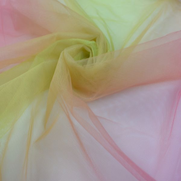 Textile Hand Sewn Pleated Embossed Lace Layered Tulle Fabric