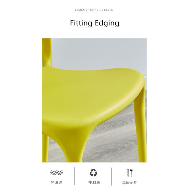 Lawn Stackable Plastic Garden Chairs And Table Colorful Moon Seat Dining Stool