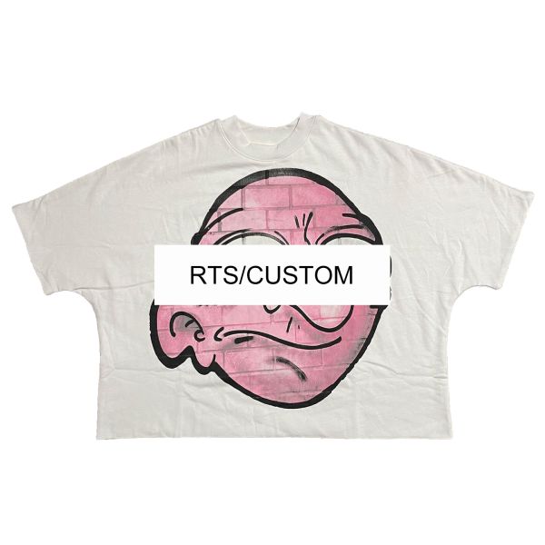 Men's and Women's Oversized T-shirts with Custom RTS Graphic Print in 100% Cotton