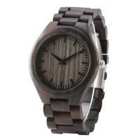 Le cadran analogue de montre-bracelet en bois d'OEM montrent la certification de RoHS