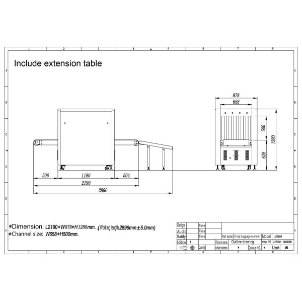 equipaje de la penetración X Ray del acero de 34m m y máquina del analizador de la inspección del paquete
