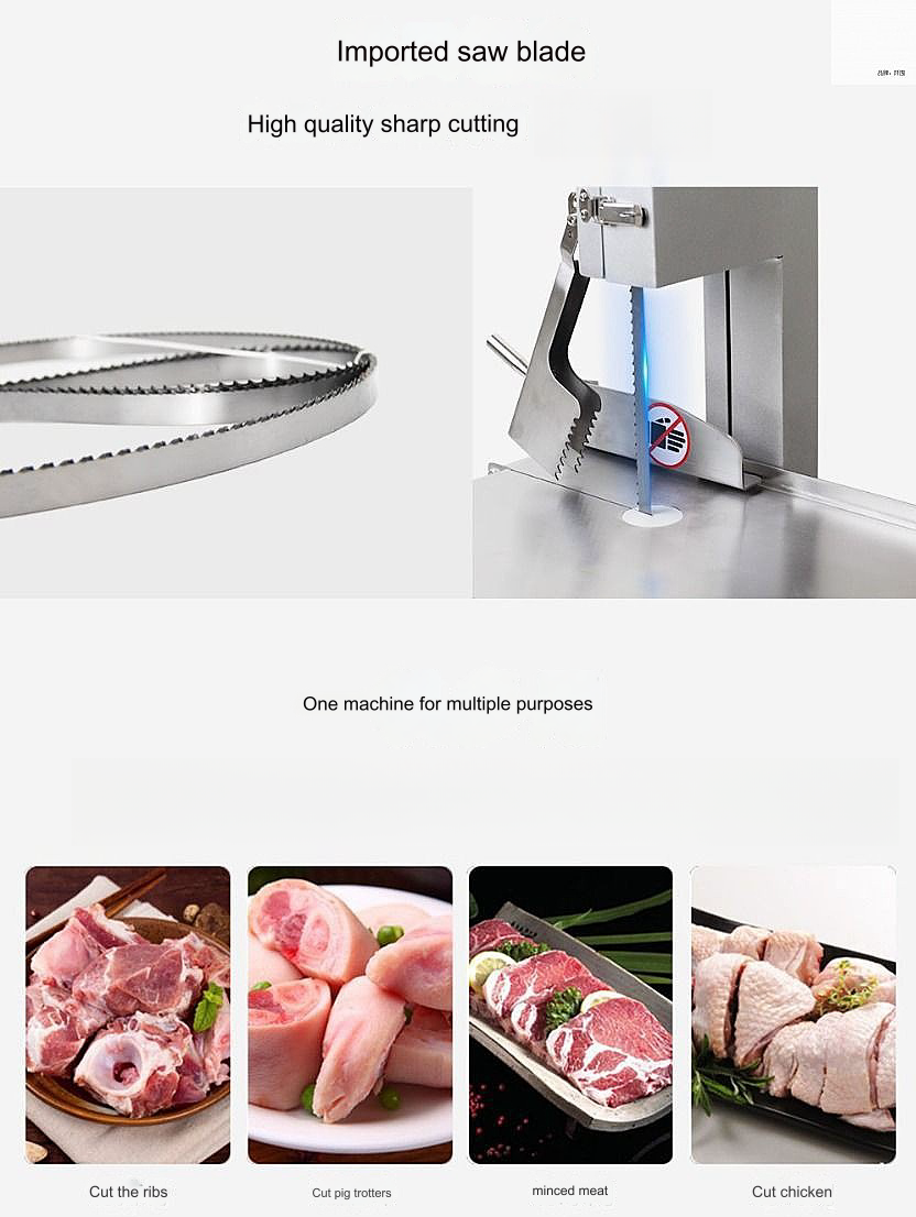 38 KG Capacity Meat Bone Saw Machine Cutter for Quick Cutting Ribs and Beef Bones