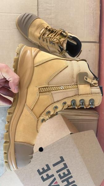 OEM Wheat Genuine Leather Martin Work Boots PU+TPU Wok Shoes Nucuck Safety Boots Steel Toe Steel Midsole Safety Shoes