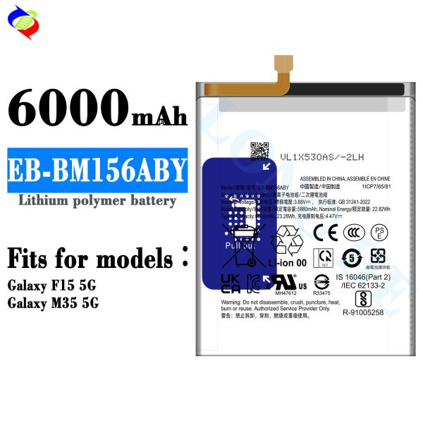EB-BM156ABY Precio al por mayor Reposición de baterías Mejor batería de teléfono celular Para samsung Galaxy F15 5G M35 5G