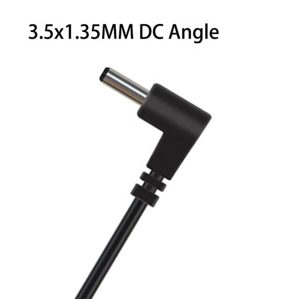 Customization 90 Degree Angle DC Barrel Jack Male 3.5x1.35mm to Stripped Tinned Wire Pigtail Bare End Cable