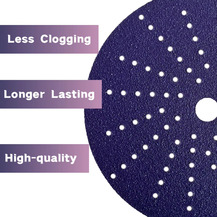 ODM Ceramic Abrasive Sanding Disc Sandpaper 150mm Aluminum Oxide Cyclone Hole