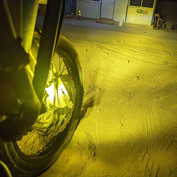 3 Beam Owl Dual Flashing Color Motorbike Spotlight Lamp Offroad Light