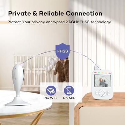 640 X 480P/15fps Max Video Resolution Portable Baby Monitor With 2.4 GHz FHSS Wireless Technology And Type-C Interface