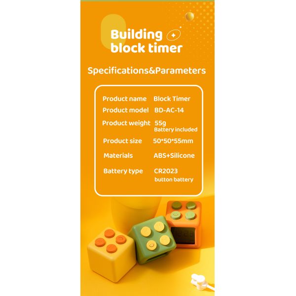Elegant Bedrooms Must-Have Modern Design Block Timer Desk Clock Back to School Occasion