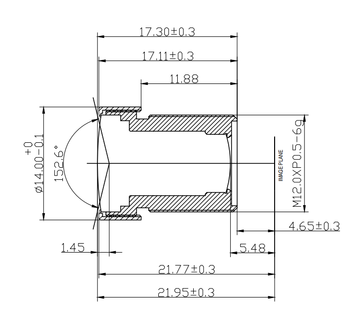 Объектив CCTV держателя CS объектива фотоаппарата M12x0.5 F1.8 3.0mm держателя CS IP68