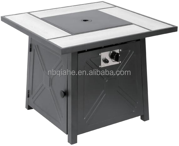 Outdoor Garden Corten Steel BBQ Grill with Rectangle Spherical Smokeless Gas Fire Pit