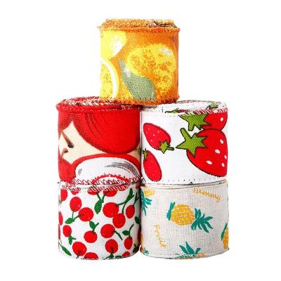 Fios de fita de barbante para decoração de primavera Fios de fita de linho