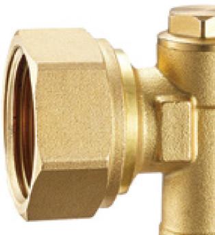 6020 Brass End Piece With G1 Felxible Female Nut For Hot Forged Return Manifold Flushing Draining Ball Valve Integrated