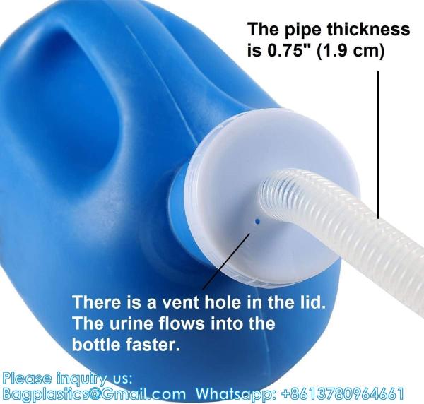 Portable Urinals Spill Proof 2000 Ml 68 Oz Urine Bottles For Men 63 Long Tube Urinals For Men Urine Jug Pipe
