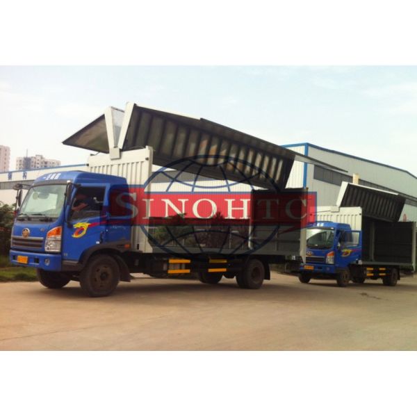 FAW Cargo Transport Truck Opening Wing Van Truck 3 - 30 Tons Loading Capacity