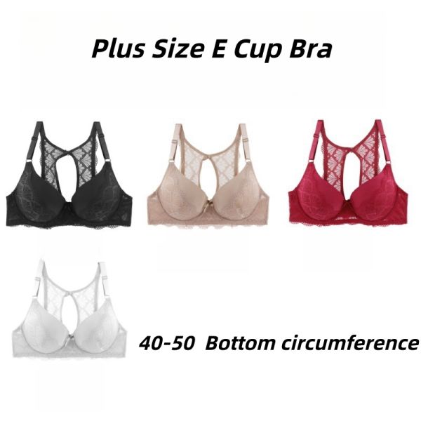 E Cup New Arrival Plus Size 40-50E Women Lace Bra Beautiful Back Comfortable Bra Women Plus Size