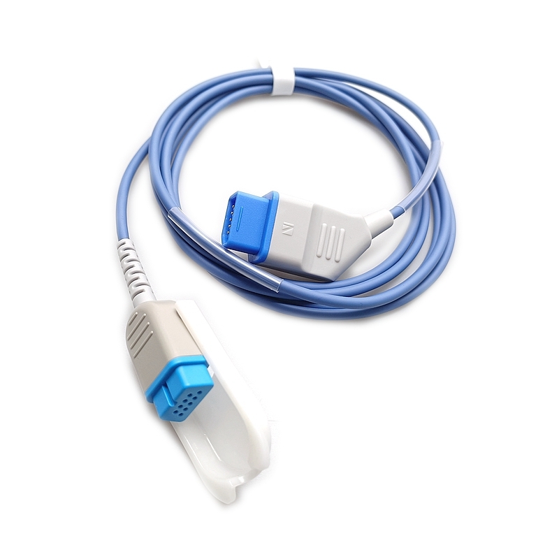 TPU SpO2 Adapter Cable 2.4m 14 Pin to DB9 Pin Female Compatible With Nihon Konden