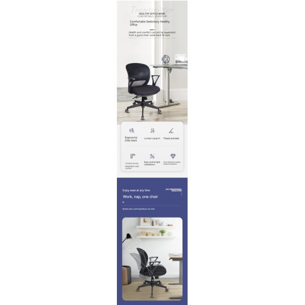 Thickened Base and Armrests for Optimal Comfort 2024 Executive Black Swivel Chair
