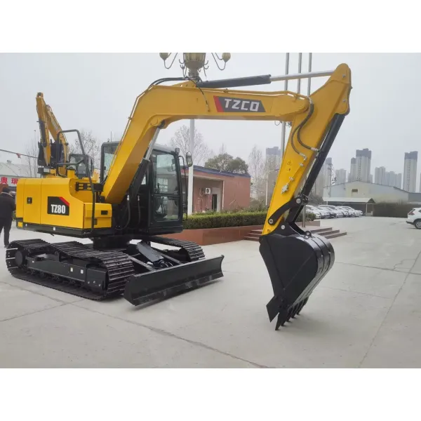 Most Popular Tzco80 Excavator Mini 8 Ton Tzco Chinese Brand Digger for Sale