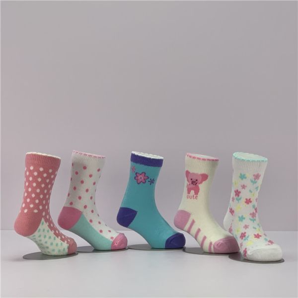 70%Cotton 28%Polyester 2%Spandex High Socks for Children Girls Printing Methods other