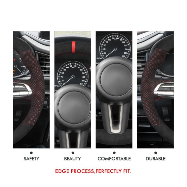 Hand Stitching Steering Wheel Cover for Mazda 3 2020 Protect and Personalize Your Car
