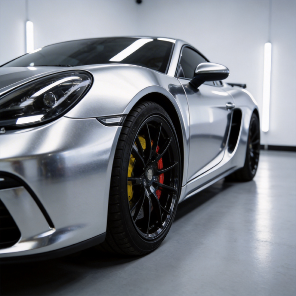 Liquid Metallic Silver Vinyl Wrap Self Healing Gloss Metallic Car Wrap Flexible For Full Vehicle Wrap