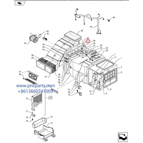 радиатор подогревателя ядра R210-9 подогревателя 11Q6-90540 для частей экскаватора R140-9 Hyundai
