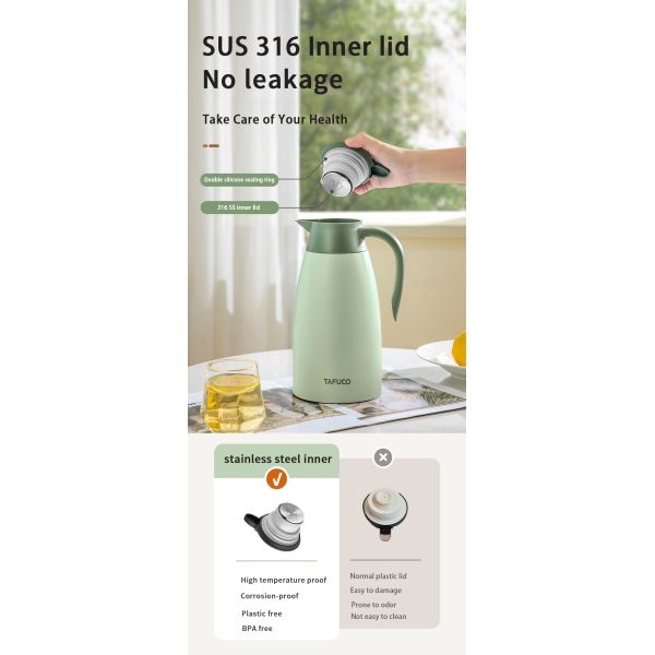 Customized Stainless Steel Vacuum Insulated Hot Water Tank Portable Coffee Pot for Adults