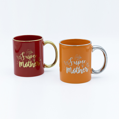 OEM / ODM 300ml Mother's Day Mug With Gold And Silver Electroplating