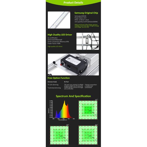 СИД гидропоники фермера паука полного спектра растет свет 6кс6 футов
