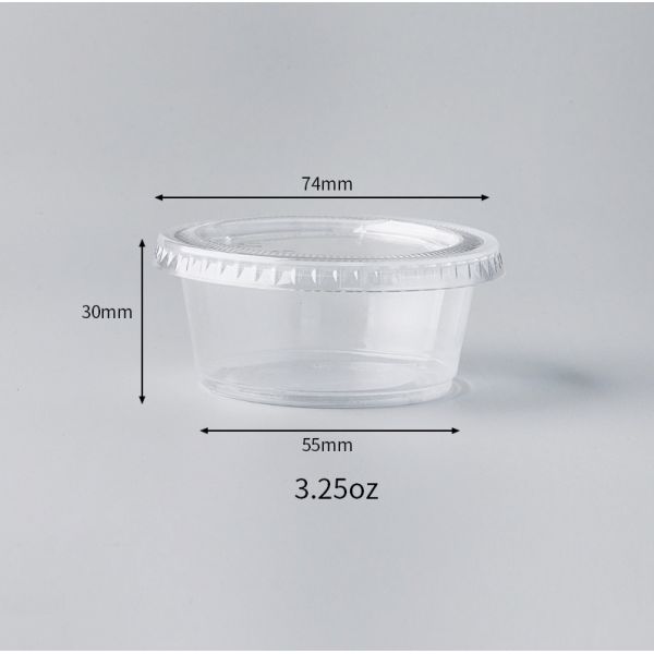 2oz/2.5oz/3.25oz/4oz Plastic Cup Disposable Plastic Container with Customized Request