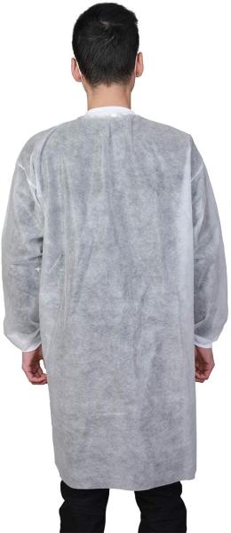 Nonwoven SMS Disposable Surgical Coat V Collar Pink Color