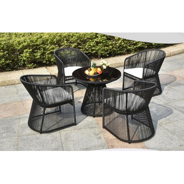 Outdoor wicker chair outdoor furniture garden set plastic resin chair and table rattan patio furniture