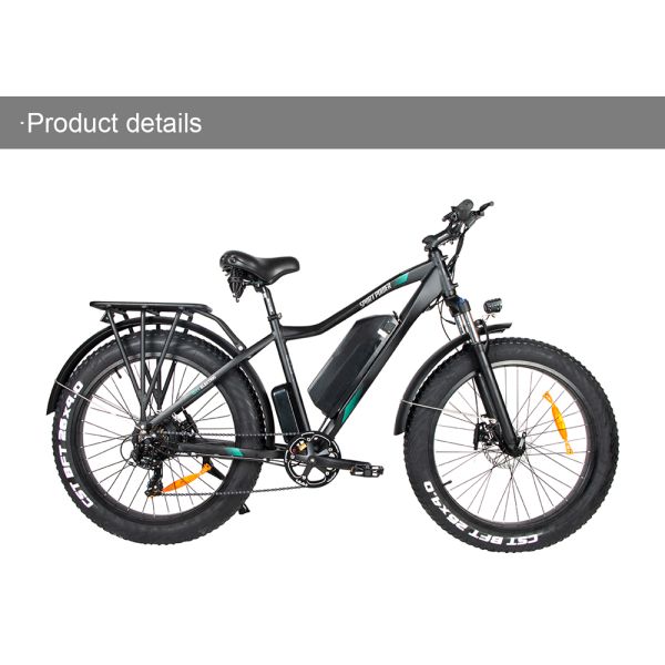 7Speed Fat Tire Electric Mountain Bike 26in 20 Miles Endurance