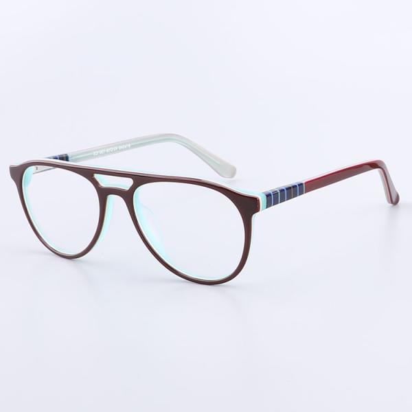 Multi Colours Acetate Double Bridges Kids Optical Frames