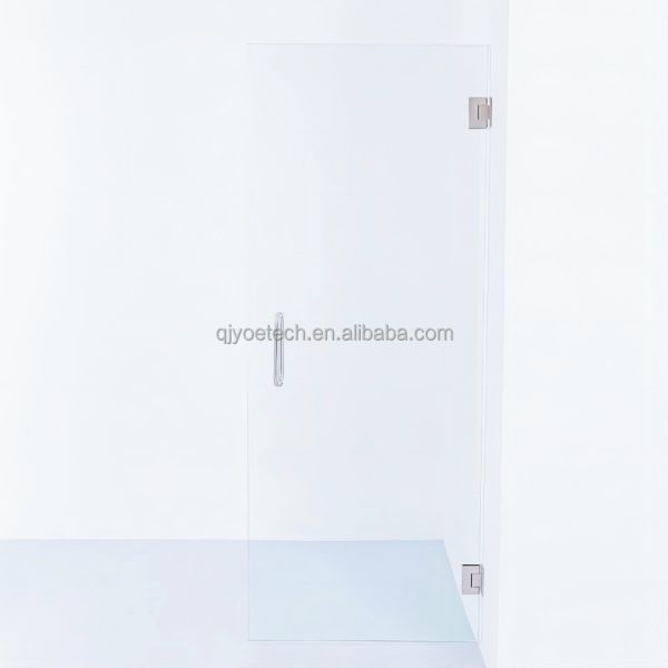 Безопасность Круглый угол Чистильный никель Регулируемая застегнутая односторонняя безрамная душа