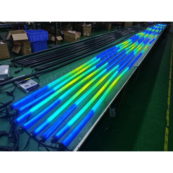 RGB 360 Luminous Black Silicone Flexible Neon Tube Lights for Clubs Bars Events