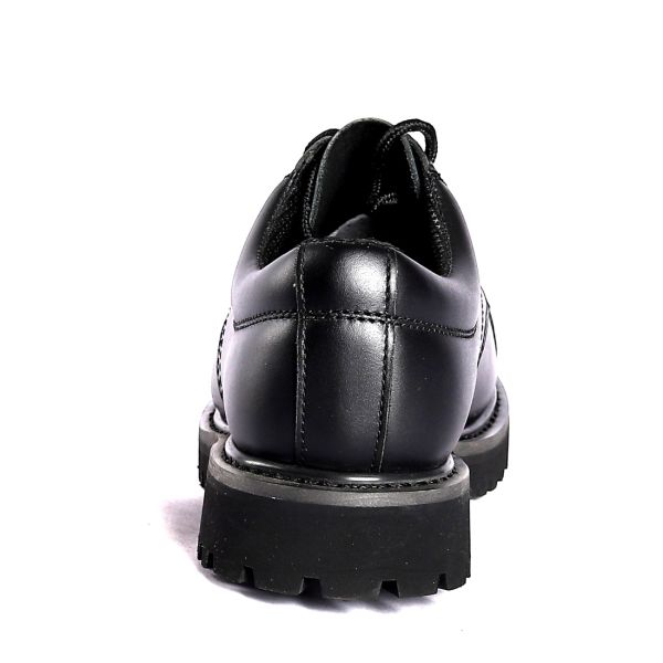 Unisex Goodyear Safety Shoes Steel Insole Slip Resistant PU Sole Embossed Cow Leather