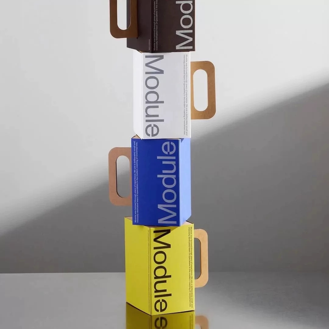 Kraft Corrugated Packaging Box With Retractable Die Cut Handle