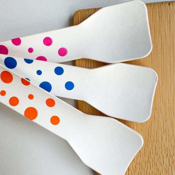 Eco Friendly Dessert Ice Cream Paper Spoon Biodegradable Disposable Ice Cream Spoon