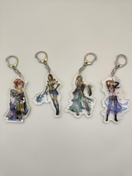 Glistening Beauty Acrylic Sheet Keychain Twinkling OEM Acceptable