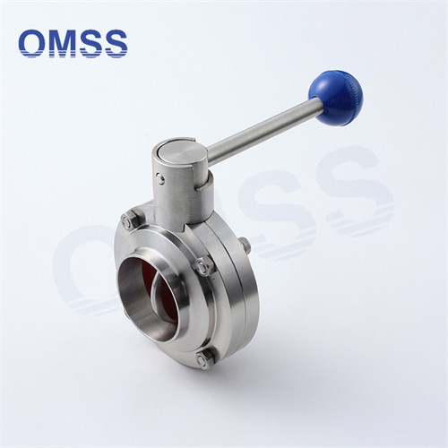 Sanitary Butterfly Valve 3A SMS DIN Food Grade SS304/316L Weld Manual With Pull