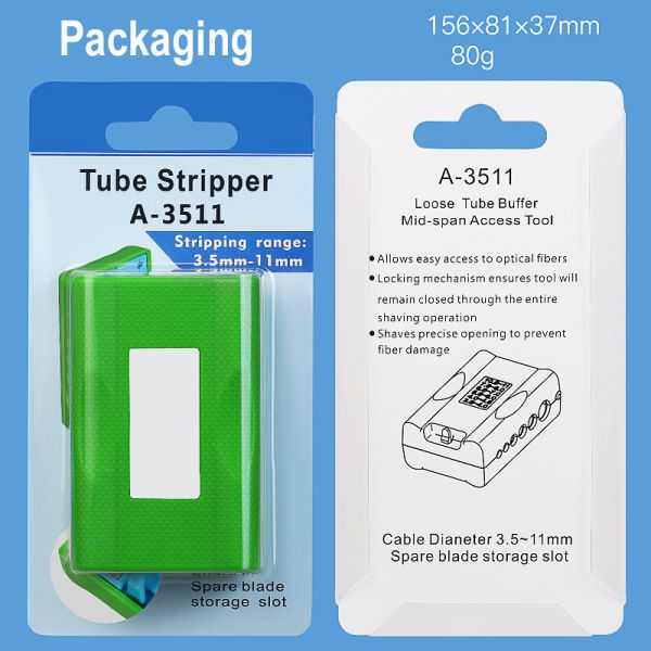 A-3511 Fiber Optic Cable Stripper 3.5-11mm FTTH Drop Cable Optic Stripper Longitudinal Cable Cutter Cable Stripper