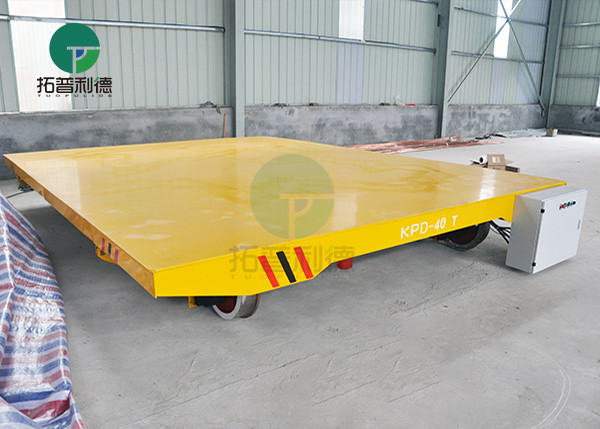 40 Ton Shipyard Rail Guided Electric Platform Truck For Material Handling