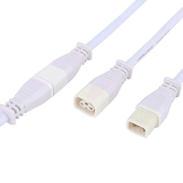 Industrial Cable  Male To Female White Flat Outdoor Butt 35CM OD5.8mm